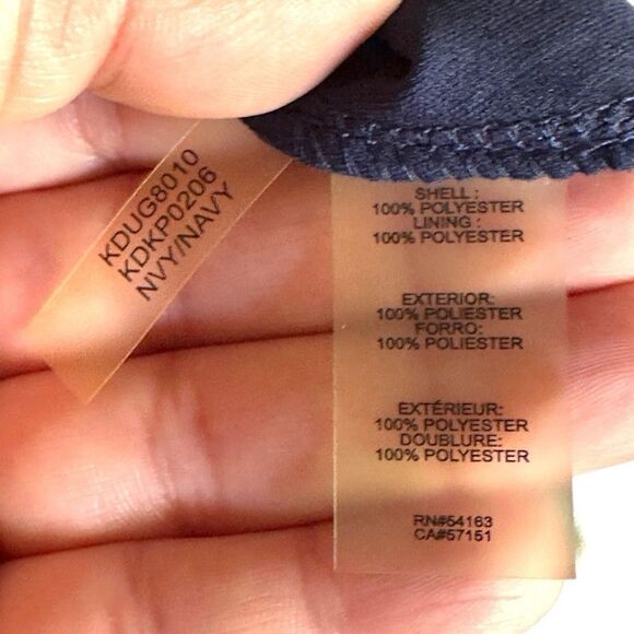 Kensie  Navy Blue Scalloped Lace Dress Size 6 Natural Waist - Picture 8 of 10